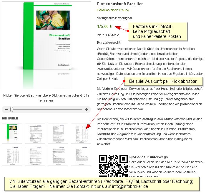 Firmenauskunft Brasilien