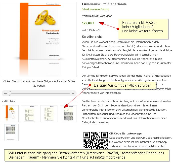 Firmenauskunft Niederlande