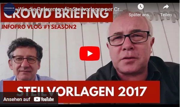 Steilvorlagen 2017 - wie die Referenten ermittelt werden