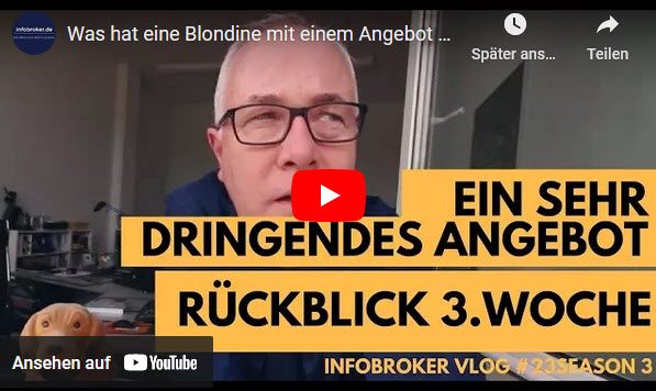 Ein dringendes Angebot - infobroker Vlog #23
