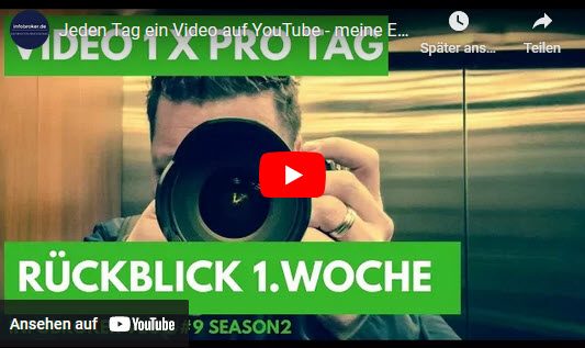 infobroker Vlog Rückblick nach einer Woche filmen