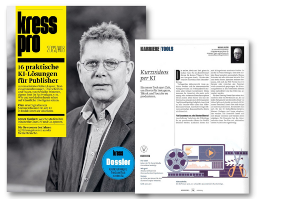 kress pro 2023#08 - Kurzvideos per KI 