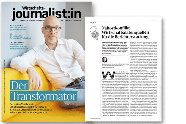 wijo-2023-6-cover-kombi-600-400 Wirtschaftsjournalist 2023#6 - Nahostkonflikt - Wirtschaftsdatenquellen für die Berichterstattung