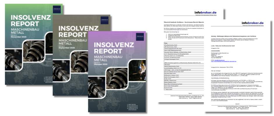 Bundle Insolvenz-Reports Maschinenbau